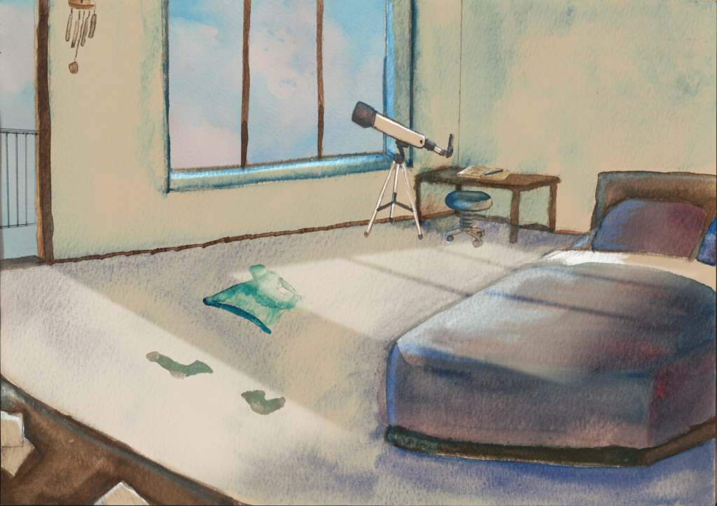 Background design for animation: Character's bedroom